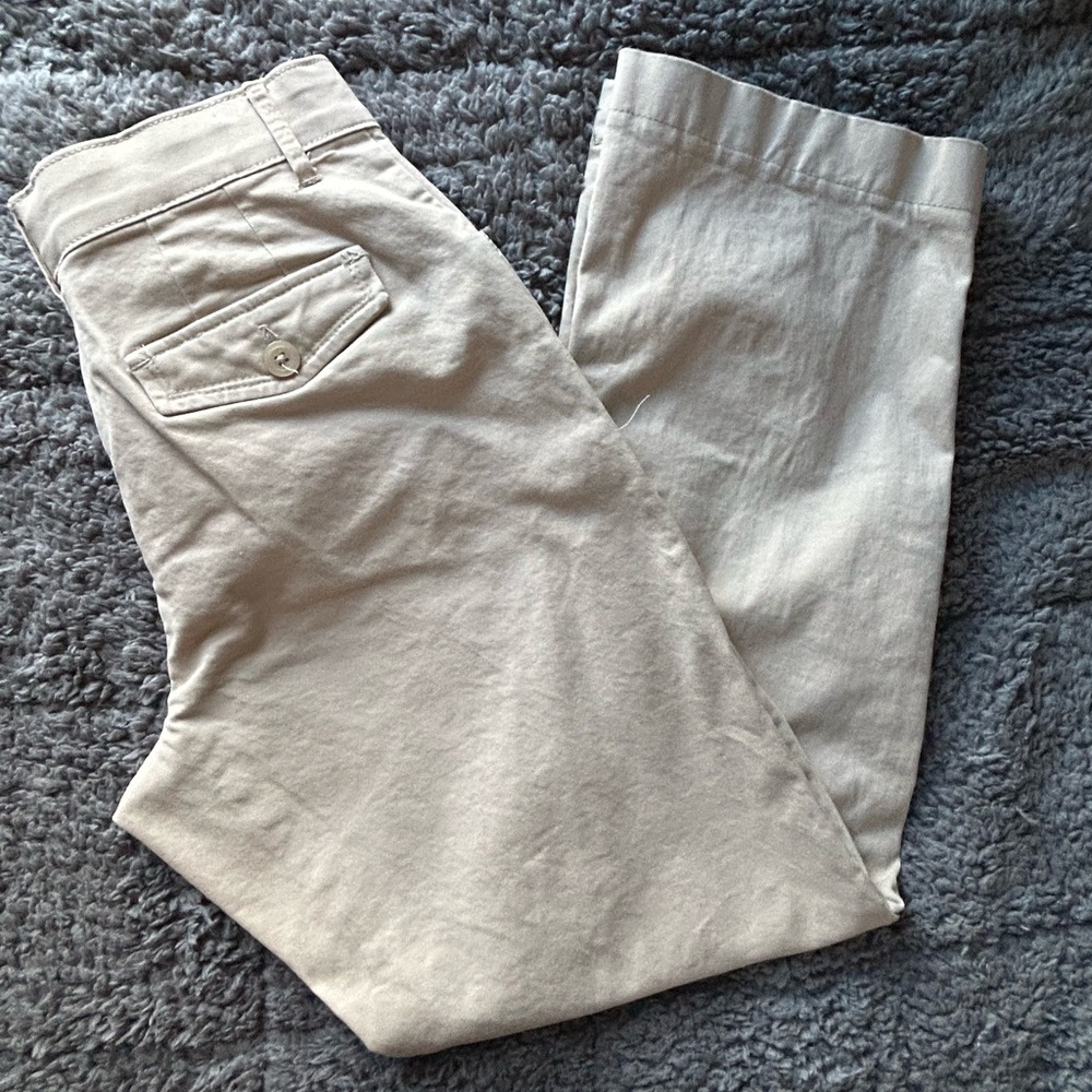 LEE Comfort Stretch Waistband Wide Leg Khaki 6 petite